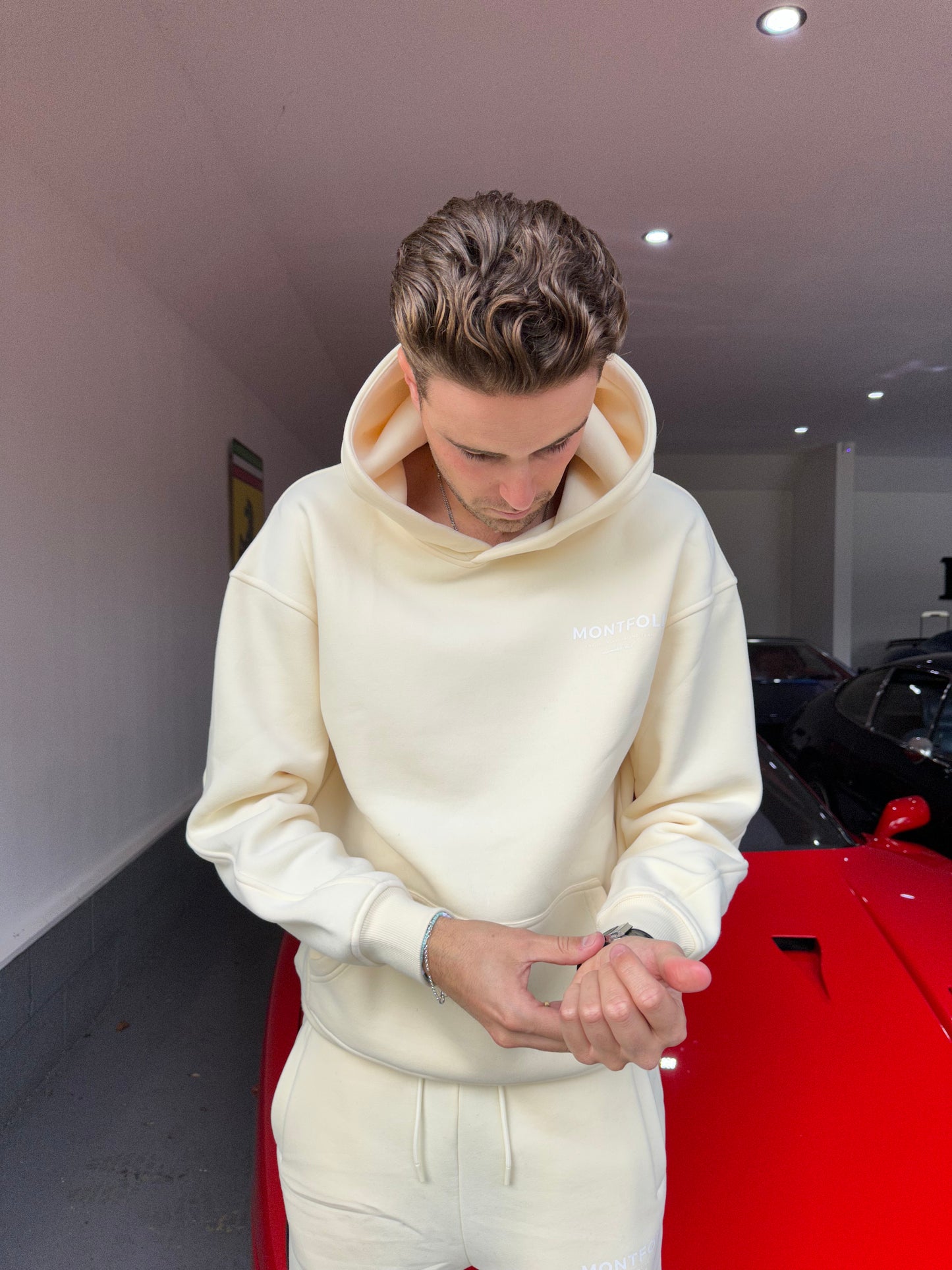 Cream Automobile Club Hoodie